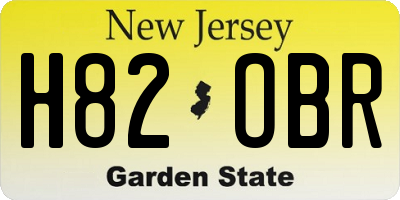 NJ license plate H82OBR