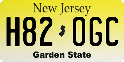 NJ license plate H82OGC