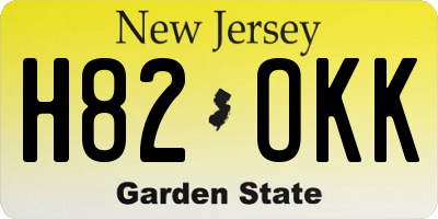 NJ license plate H82OKK