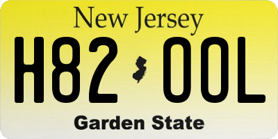 NJ license plate H82OOL