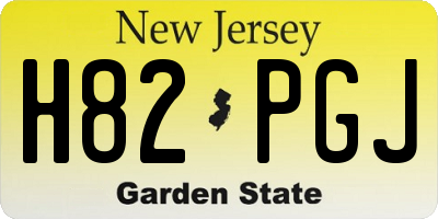 NJ license plate H82PGJ
