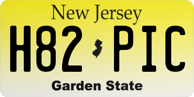 NJ license plate H82PIC