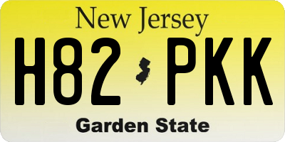 NJ license plate H82PKK