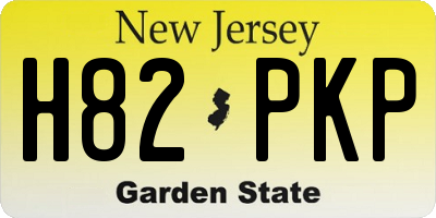 NJ license plate H82PKP