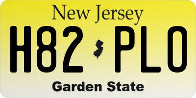 NJ license plate H82PLO