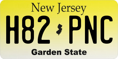 NJ license plate H82PNC
