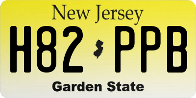 NJ license plate H82PPB