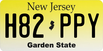 NJ license plate H82PPY