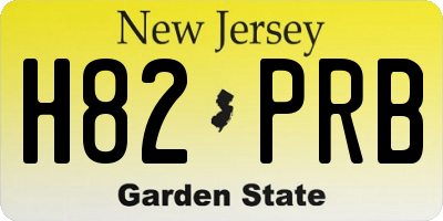 NJ license plate H82PRB