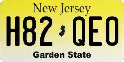NJ license plate H82QEO