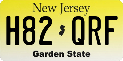 NJ license plate H82QRF