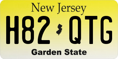 NJ license plate H82QTG