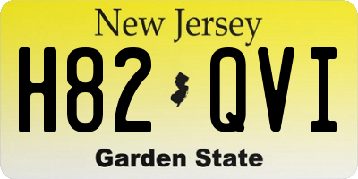 NJ license plate H82QVI