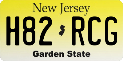 NJ license plate H82RCG