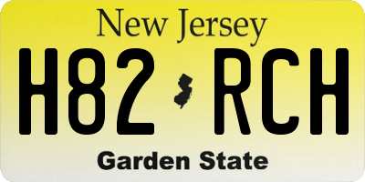 NJ license plate H82RCH