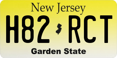 NJ license plate H82RCT