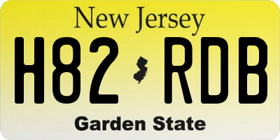 NJ license plate H82RDB
