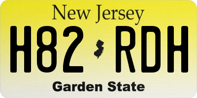 NJ license plate H82RDH