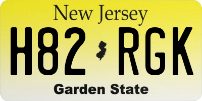 NJ license plate H82RGK