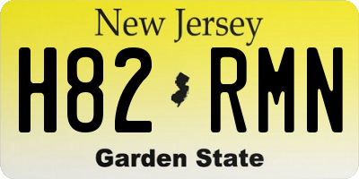 NJ license plate H82RMN