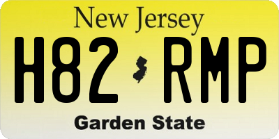 NJ license plate H82RMP