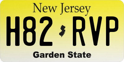NJ license plate H82RVP