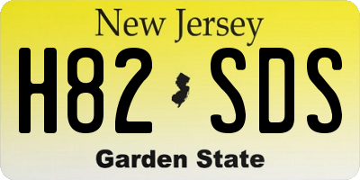 NJ license plate H82SDS