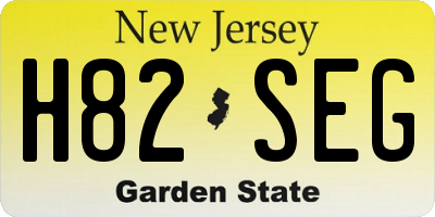 NJ license plate H82SEG