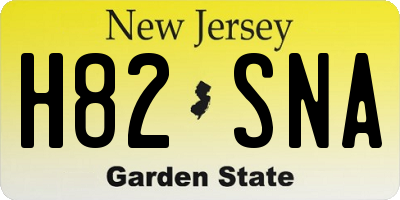 NJ license plate H82SNA