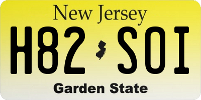 NJ license plate H82SOI