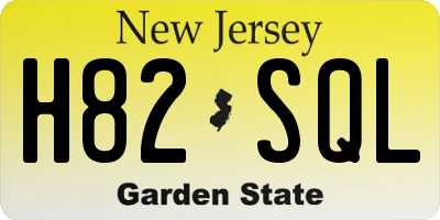 NJ license plate H82SQL