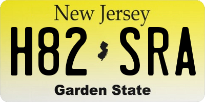 NJ license plate H82SRA
