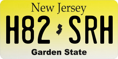NJ license plate H82SRH