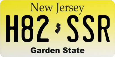 NJ license plate H82SSR