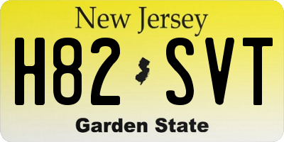 NJ license plate H82SVT