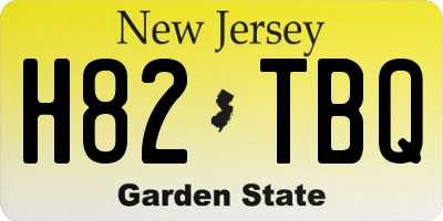 NJ license plate H82TBQ
