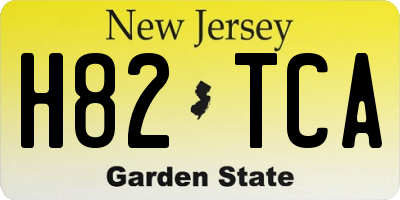 NJ license plate H82TCA