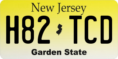 NJ license plate H82TCD