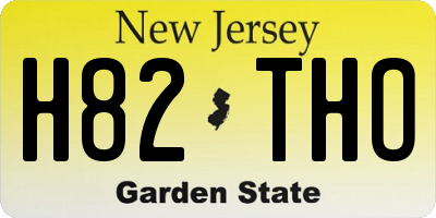 NJ license plate H82THO