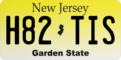 NJ license plate H82TIS