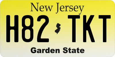 NJ license plate H82TKT