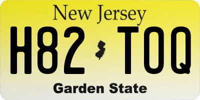 NJ license plate H82TOQ