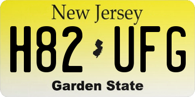 NJ license plate H82UFG
