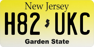 NJ license plate H82UKC