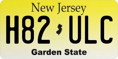 NJ license plate H82ULC