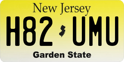 NJ license plate H82UMU