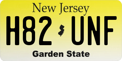NJ license plate H82UNF