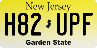 NJ license plate H82UPF