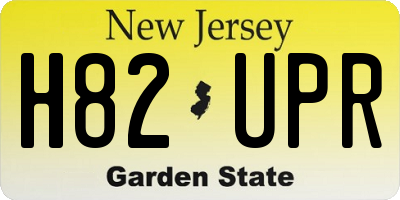 NJ license plate H82UPR