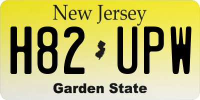 NJ license plate H82UPW